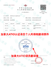 将图片加载到图库查看器，加拿大 安省ATIO 纳税所得记录翻译
